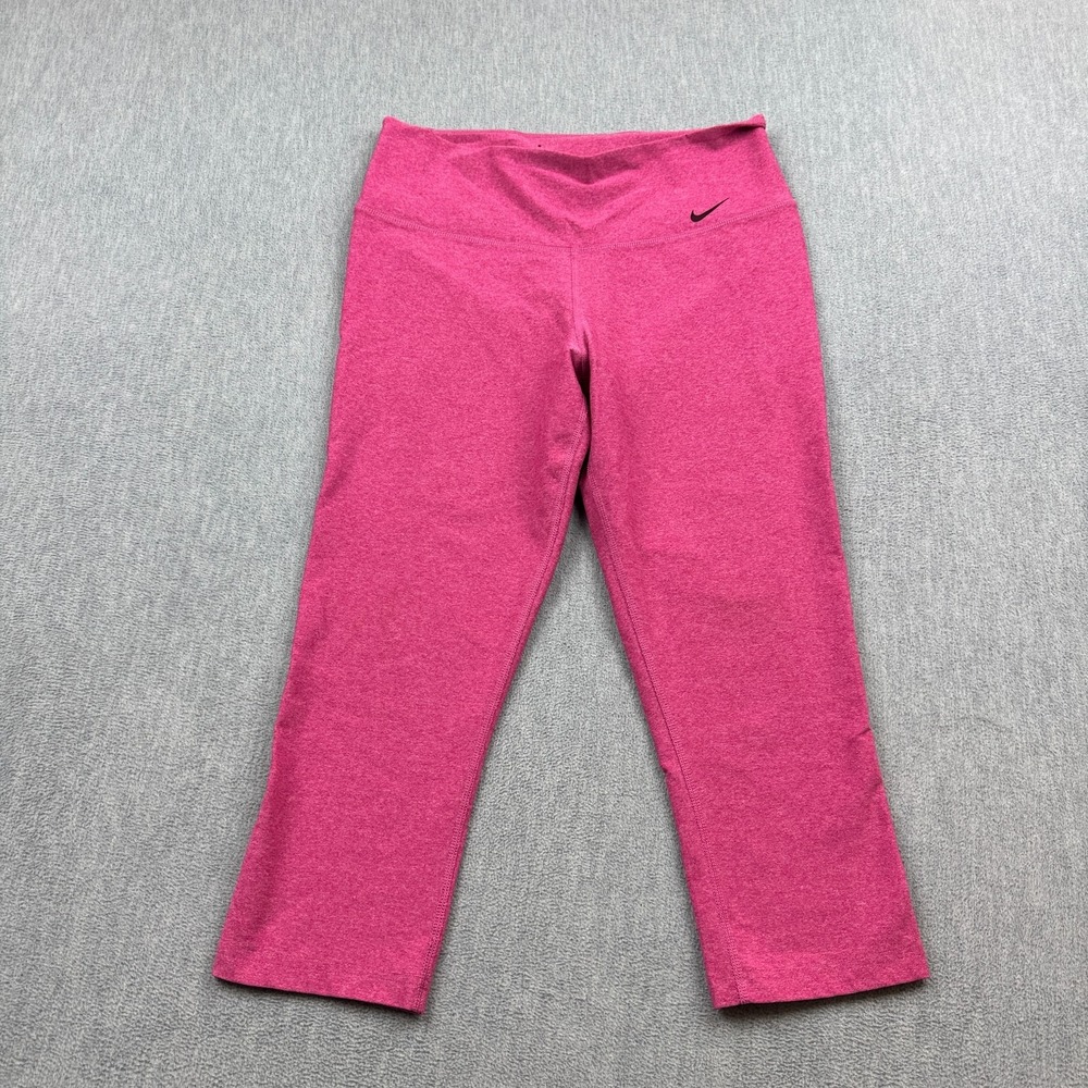 Nike Leggings Women Small Pink Legend 2.0 Slim Dri-FIT 19" Active Capri Gym Yoga